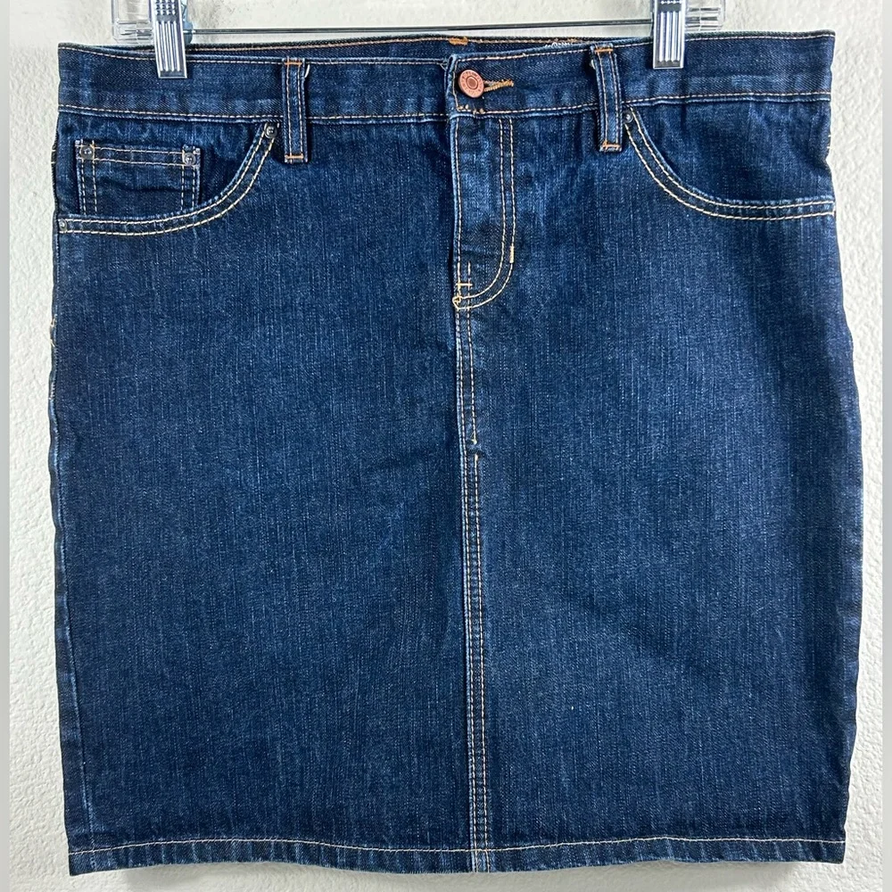 GAP Jeans 1969 Limited Edition Dark Denim Skirt, Sz 12 - Picture 1 of 9